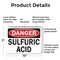 Signmission Sulfuric Acid Danger Sign, Plastic, 10in W x 7in L, 2PK OS-2PACK-DS-P-710-L-19474 - alternate 6